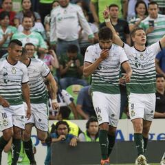 Santos reafirmó el liderato de la Liga MX al vencer a Monterrey