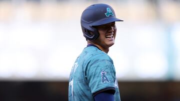 SEATTLE, WASHINGTON - JULY 11: Shohei Ohtani #17 of the Los Angeles Angels reacts during the 93rd MLB All-Star Game presented by Mastercard at T-Mobile Park on July 11, 2023 in Seattle, Washington. Steph Chambers/Getty Images/AFP (Photo by Steph Chambers / GETTY IMAGES NORTH AMERICA / Getty Images via AFP)