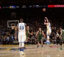 Ni 40 de Curry ni 30 de Klay, pero con Andre Iguodala: 57-6