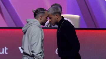 Tuvieron que separarlos: Rivaldios se peleó con su rival en La Velada del Año el día de la presentación