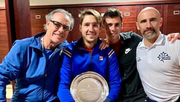 José Perlas, a la izquierda, junto a Dusan Lajovic.