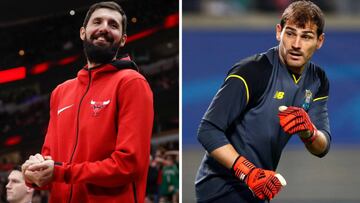 Nikola Mirotic e Iker Casillas.