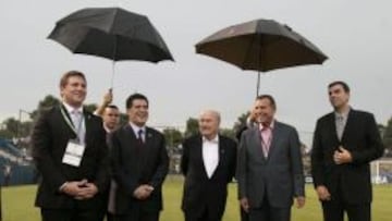 Blatter, en su viaje a Asunción.