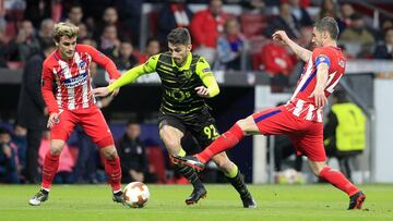 Cristian Piccini, en la Europa League contra el Atlético.