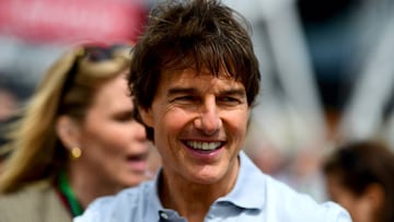 NORTHAMPTON, ENGLAND - JULY 03: Tom Cruise walks in the Paddock prior to the F1 Grand Prix of Great Britain at Silverstone on July 03, 2022 in Northampton, England. (Photo by Mario Renzi - Formula 1/Formula 1 via Getty Images)