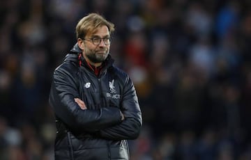 Liverpool manager Juergen Klopp looks dejected