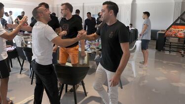 Xavi Hernández, ayer en Qatar.