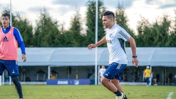 Intensidad y compromiso, lo que mostró el Tigre en su primera práctica con el equipo bogotano.