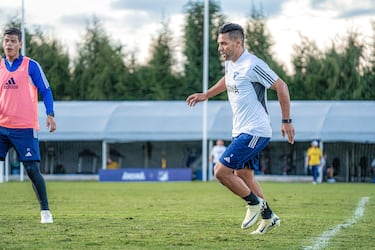 Intensidad y compromiso, lo que mostró el Tigre en su primera práctica con el equipo bogotano.