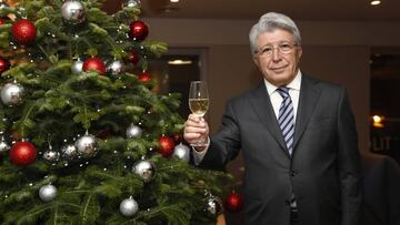 El presidente del Atlético brinda las navidades y desea lo mejor a los seguidores rojiblancos.