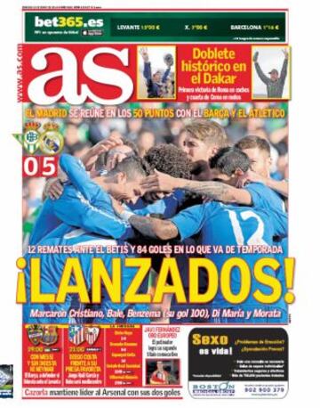 Las portadas de AS de enero