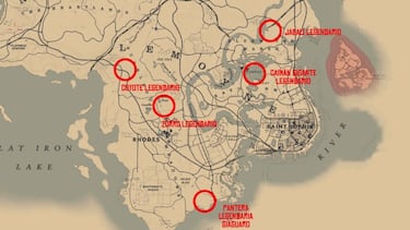 Todos los animales legendarios de Red Dead Redemption 2