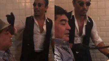 Diego Armando Maradona también es cliente de Salt Bae.