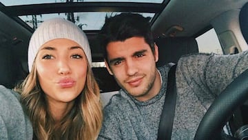 ?lvaro Morata y su novia y prometida, Alice Campello