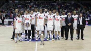 La plantilla del Real Madrid con la Euroliga.