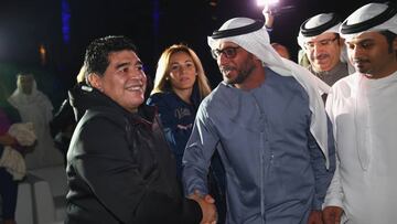 Diego Maradona at the Tour of Dubai presentation