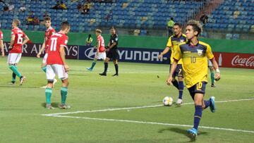 La Tricolor, con seis puntos, estará en la siguiente ronda del Mundial Sub-17 gracias al triunfo obtenido sobre Hungría en un partido complicado que decidió Mina.