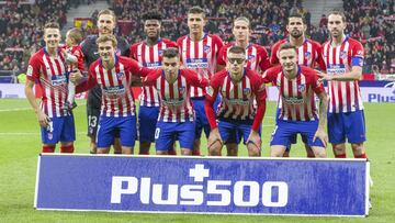 El once del Atl&eacute;tico ante el Athletic.