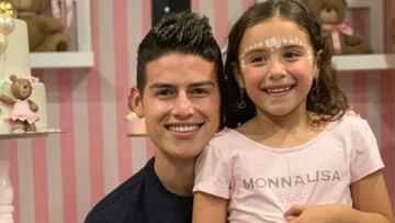 James Rodr&iacute;guez y su hija Salom&eacute;.