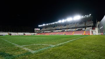 MADRID, SPAIN - DECEMBER 18: A general view inside the stadium prior to the UEFA Conference League 2025/26 League Phase MD6 match between Rayo Vallecano de Madrid and FC Drita at Estadio Vallecas on December 18, 2025 in Madrid, Spain. (Photo by Angel Martinez/Getty Images)