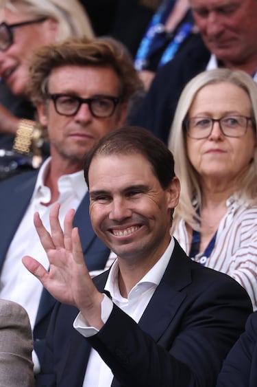 El extenista español, Rafael Nadal, durante la final del Abierto de Australia entre Carlos Alcaraz y Novak Djokovic.