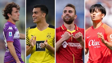 Odriozola, Reinier, Mayoral y Kubo, los cuatro cedidos que volver¨¢n este verano al Real Madrid.