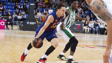 Thoms Heurtel, durante el partido de la Liga Endesa ACB que ha enfrentado al Barcelona y al Betis