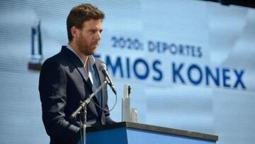 Juan Martín Del Potro no se resigna, y en la entrega de los premios Konex, volvió a hablar de cómo va su tratamiento, de su futuro en el tenis y en el retiro "dentro de la cancha".
