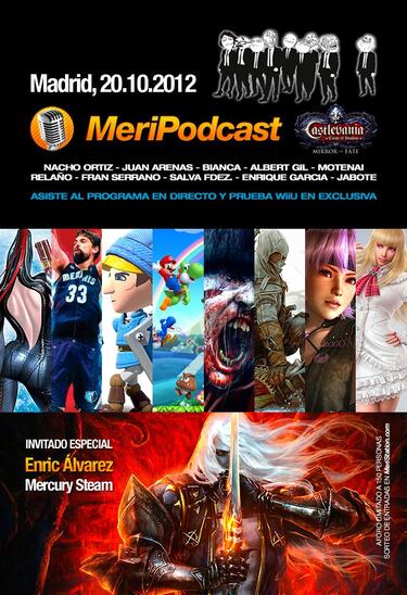 MeriPodcast Presencial Wii U y Castlevania 3DS: Lista de oyentes confirmados