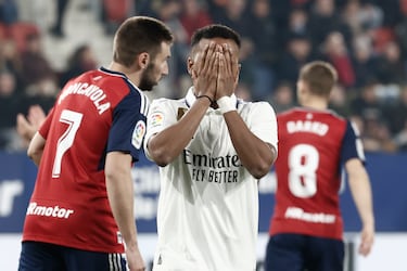 What did the Osasuna fans throw at Rodrygo during the LaLiga Santander game against Osasuna?