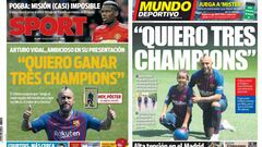 Portadas de los diarios Sport y Mundo Deportivo del d&iacute;a 7 de agosto de 2018.