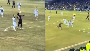 Messi’s stunning goal to win the match in freezing 0°F temperatures, recorded from the stands