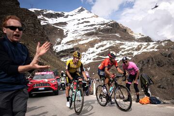 Decimotercera etapa entre Pinerolo y Ceresole Reale de 196 km. Primoz Roglic y Vincenzo Nibali.