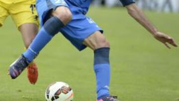 Juan Rodr&iacute;guez, en un lance del partido frente al Villarreal.