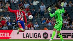 Álvaro Morata tuvo un mano a mano en los primeros minutos del partido.