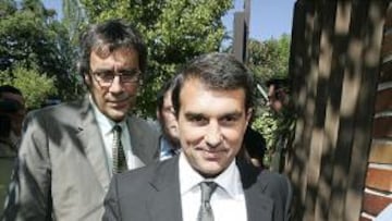 <strong>CONFIANZA.</strong> Laporta dejó claro que el club tiene depositada toda su confianza en Rijkaard.