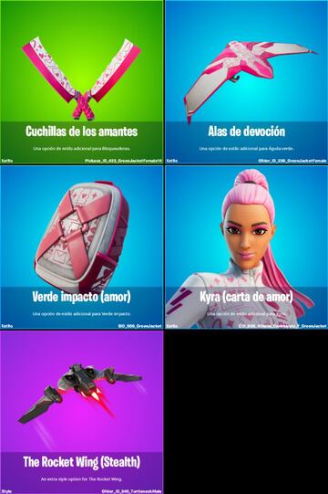 Todas las variantes de cosm&eacute;ticos nuevas del parche 19.20 de Fortnite