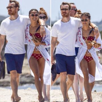 Alicia Vikander y Michael Fassbender en Ibiza.