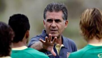 <b>POLÉMICO. </b>Queiroz, durante un entrenamiento de Portugal.