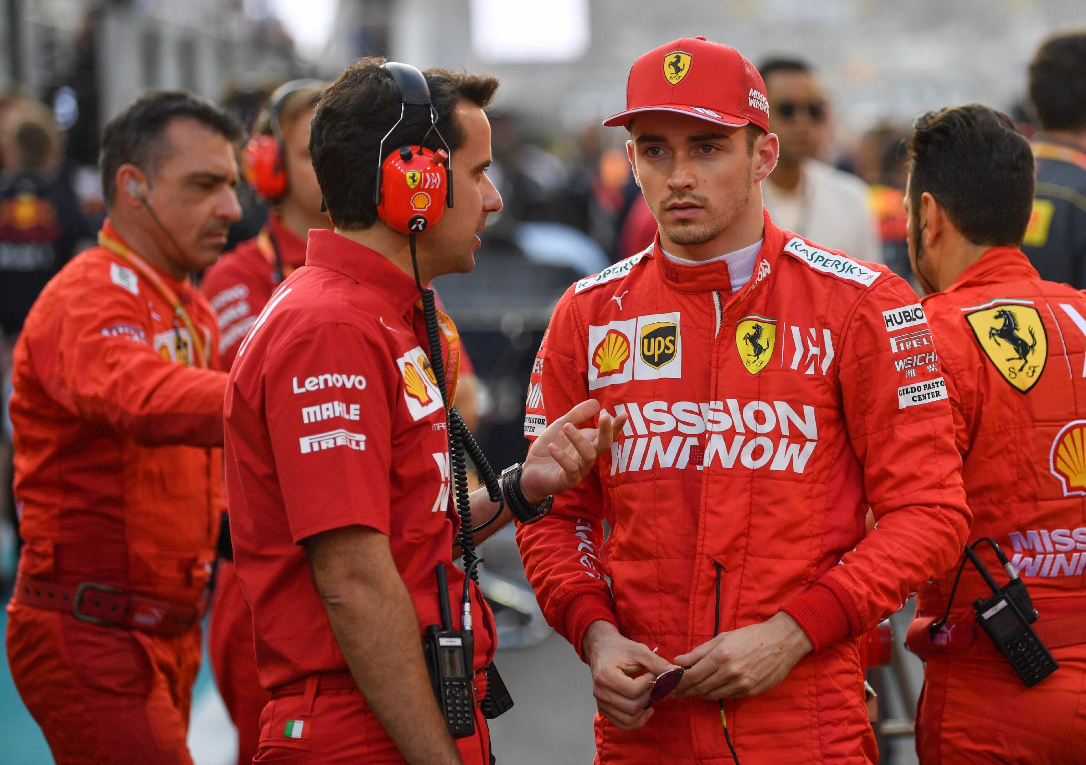 Xavi Marcos, en 2019 junto a Leclerc en Ferrari.
