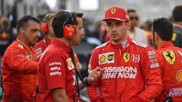 Xavi Marcos, en 2019 junto a Leclerc en Ferrari.