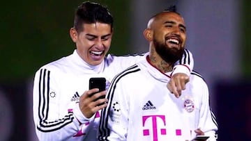 James Rodr&iacute;guez y Arturo Vidal: conexi&oacute;n tambi&eacute;n fuera del campo