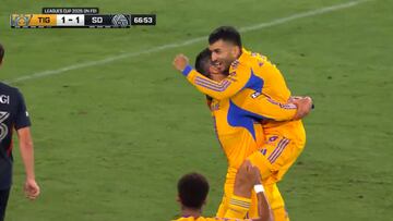 ¡Correa, qué bueno que viniste! Nuevo doblete del argentino con Tigres: vean lo que hace en el primer gol