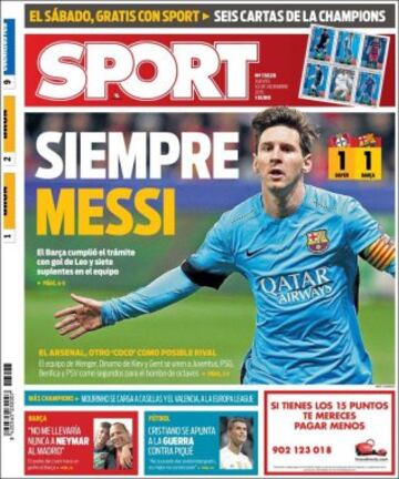 Portadas de la prensa mundial