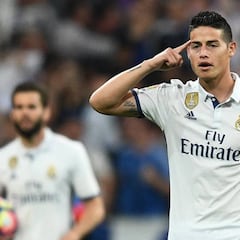 La celebración de James nada tuvo que ver con el Madrid