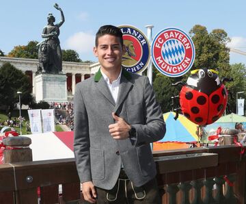 James en la celebración del Oktoberfest en Múnich