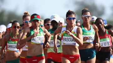 Beatriz Pascual, en un momento de la prueba de 20 km marcha.