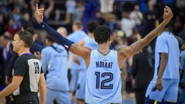 Ja Morant, durante un partido de la NBA con los Memphis Grizzlies