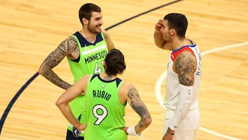 Juancho Hernangomez, Willy Hernangomez and Ricky Rubio.