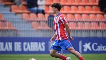 Jorge Castillo, en su debut con el Atlético B.